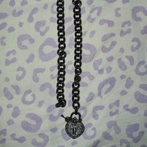 Juicy couture hematite necklace